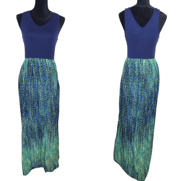 Faded Glory Dresses & Skirts - 5/$15 Faded Glory Blue Green Summer Maxi Dress
